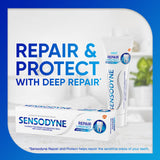 Sensodyne Repair and Protect Whitening Toothpaste, Toothpaste for Sensitive Teeth and Cavity Prevention, 3.4 oz (Pack of 3)