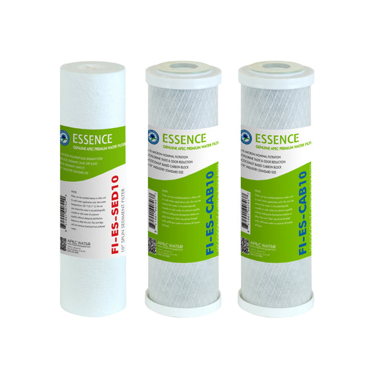 APEC Water Systems FILTER-SET-ES High Capacity Replacement Pre-Filter Set For Essence Series Reverse Osmosis Water Filter System Stage 1-3