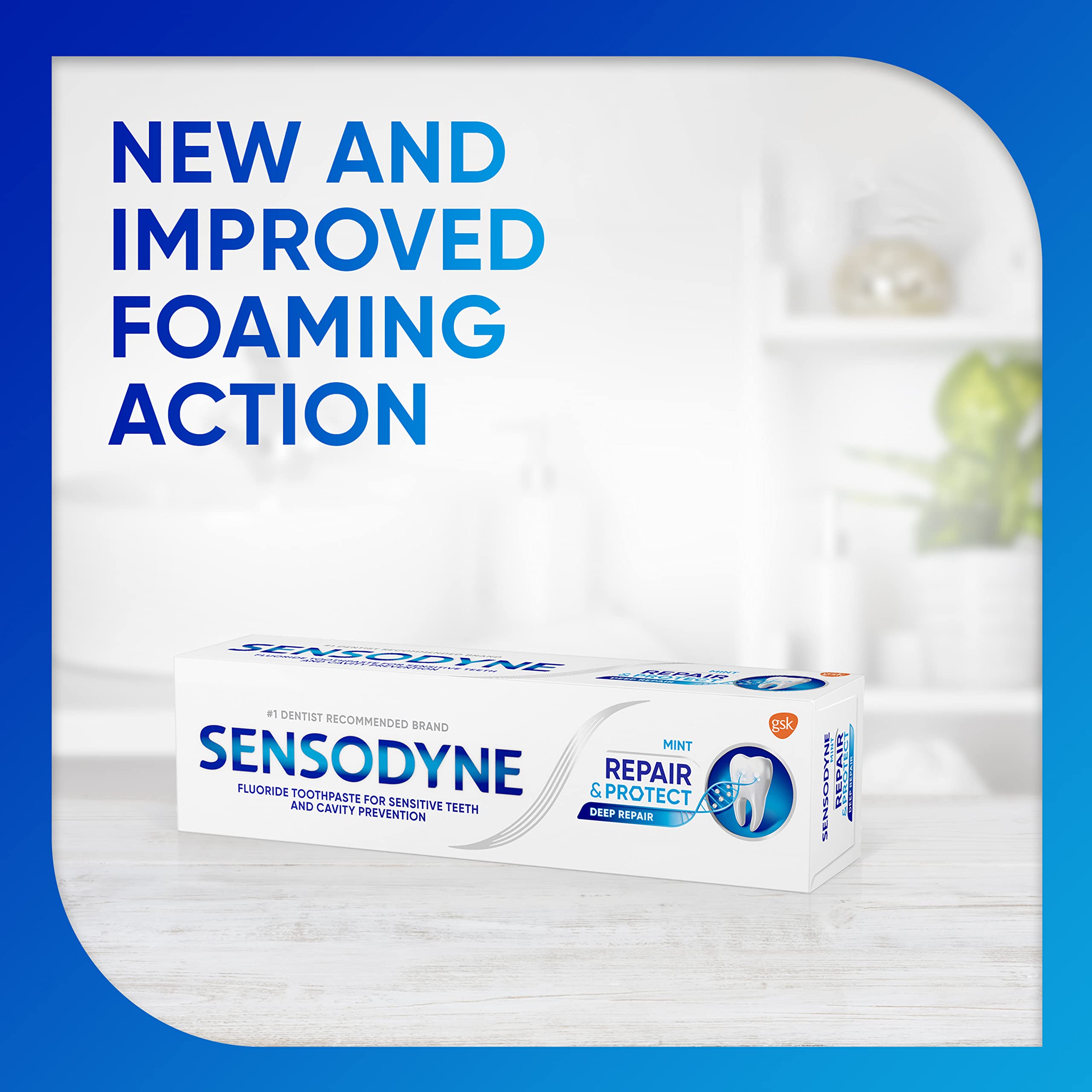 Sensodyne Repair and Protect Whitening Toothpaste, Toothpaste for Sensitive Teeth and Cavity Prevention, 3.4 oz (Pack of 3)