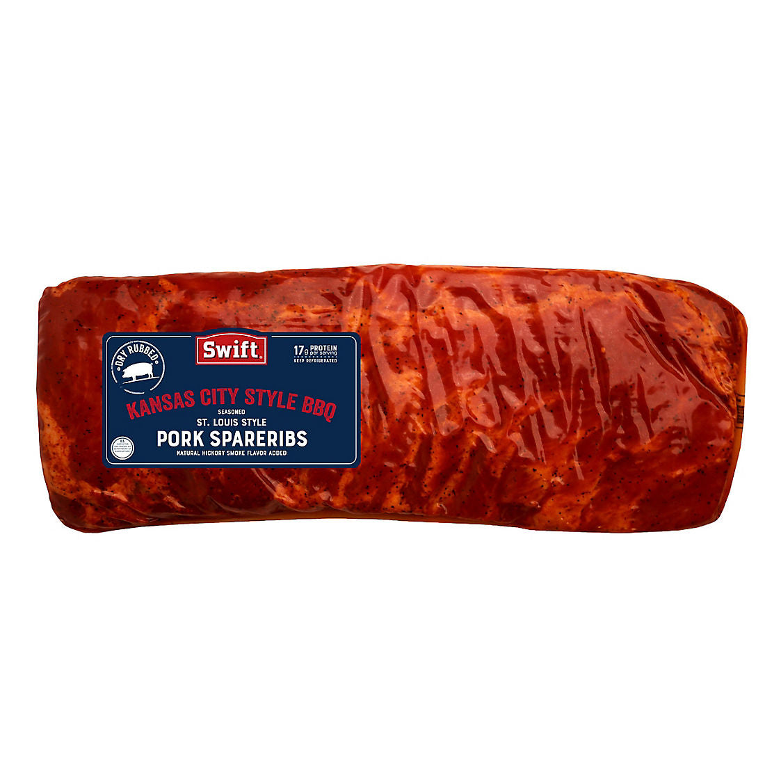 Swift Kansas City Style BBQ St. Louis Pork Sparerib,  2.5-4 lbs.